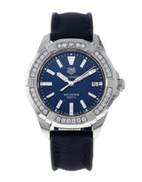 Tag Heuer Aquaracer Quartz Diamonds Blue Dial Blue Nylon Strap Watch for Women - WAY131N.FT6091 Buy Now By Tag Heuer