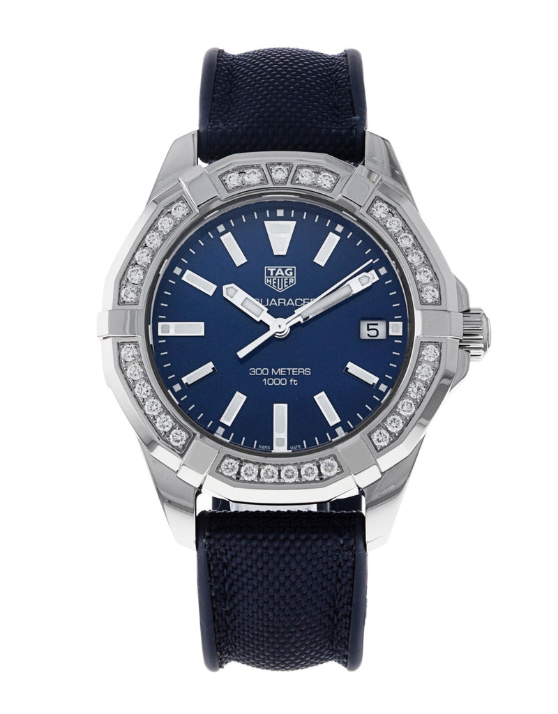 Tag Heuer Aquaracer Quartz Diamonds Blue Dial Blue Nylon Strap Watch for Women - WAY131N.FT6091 Buy Now By Tag Heuer