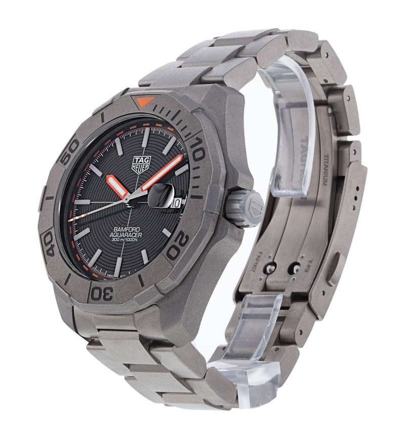 Tag Heuer Aquaracer Bamford Automatic Black Dial Grey Steel Strap Watch for Men - WAY208F.BF0638 Buy Now By Tag Heuer