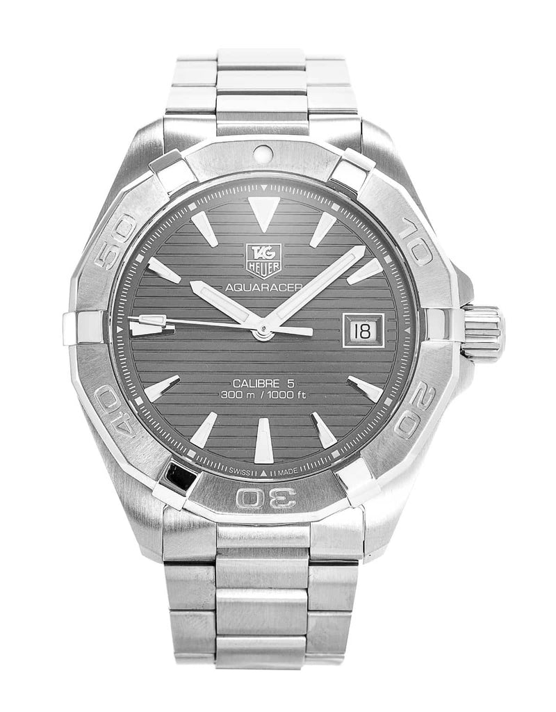 Tag Heuer Aquaracer Automatic Anthracite Grey Dial Silver Steel Strap Watch for Men - WAY2113.BA0928 Buy Now By Tag Heuer