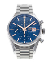 Tag Heuer Carrera Automatic Chronograph Blue Dial Silver Steel Strap Watch for Men - CBK2115.BA0715 Buy Now By Tag Heuer