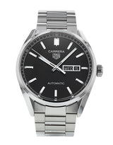 Tag Heuer Carrera Day Date Automatic Black Dial Silver Steel Strap Watch for Men - WBN2010.BA0640 Buy Now By Tag Heuer