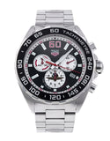 Tag Heuer Formula 1 Indy 500 Special Edition Black Dial Silver Steel Strap Watch for Men - CAZ101V.BA0842