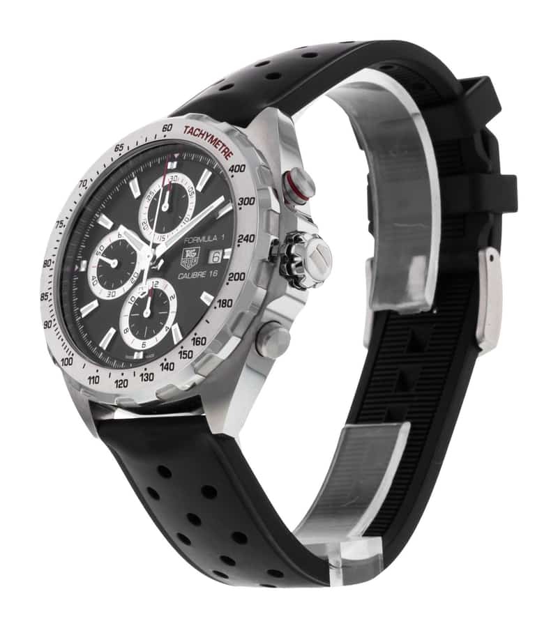 Shop Tag Heuer Formula 1 Calibre 16 Black Dial Black Leather Strap Watch for Men - CAZ2010.FT8024 in USA