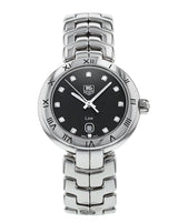 Shop Tag Heuer Link Quartz Diamonds Black Dial Silver Steel Strap Watch for Women - WAT1410.BA0954 in USA