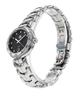 Shop Tag Heuer Link Quartz Diamonds Black Dial Silver Steel Strap Watch for Women - WAT1410.BA0954 in USA