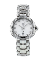 Shop Tag Heuer Link Diamonds Mother of Pearl Dial Silver Steel Strap Watch for Women - WAT1411.BA0954 in USA
