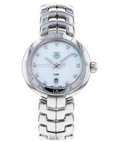 Shop Tag Heuer Link Diamonds Mother of Pearl Dial Silver Steel Strap Watch for Women - WAT1417.BA0954 in USA