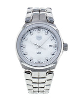 Shop Tag Heuer Link Quartz Diamonds Mother of Pearl Dial Silver Steel Strap Watch for Women - WBC1312.BA0600 in USA