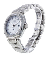 Shop Tag Heuer Link Quartz Diamonds Mother of Pearl Dial Silver Steel Strap Watch for Women - WBC1316.BA0600 in USA