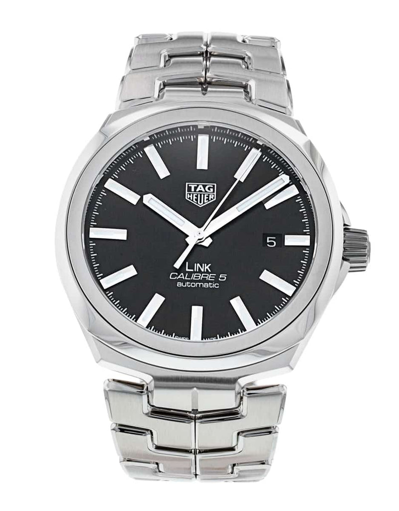 Shop Tag Heuer Link Quartz Black Dial Silver Steel Strap Watch for Women - WBC2110.BA0603 in USA