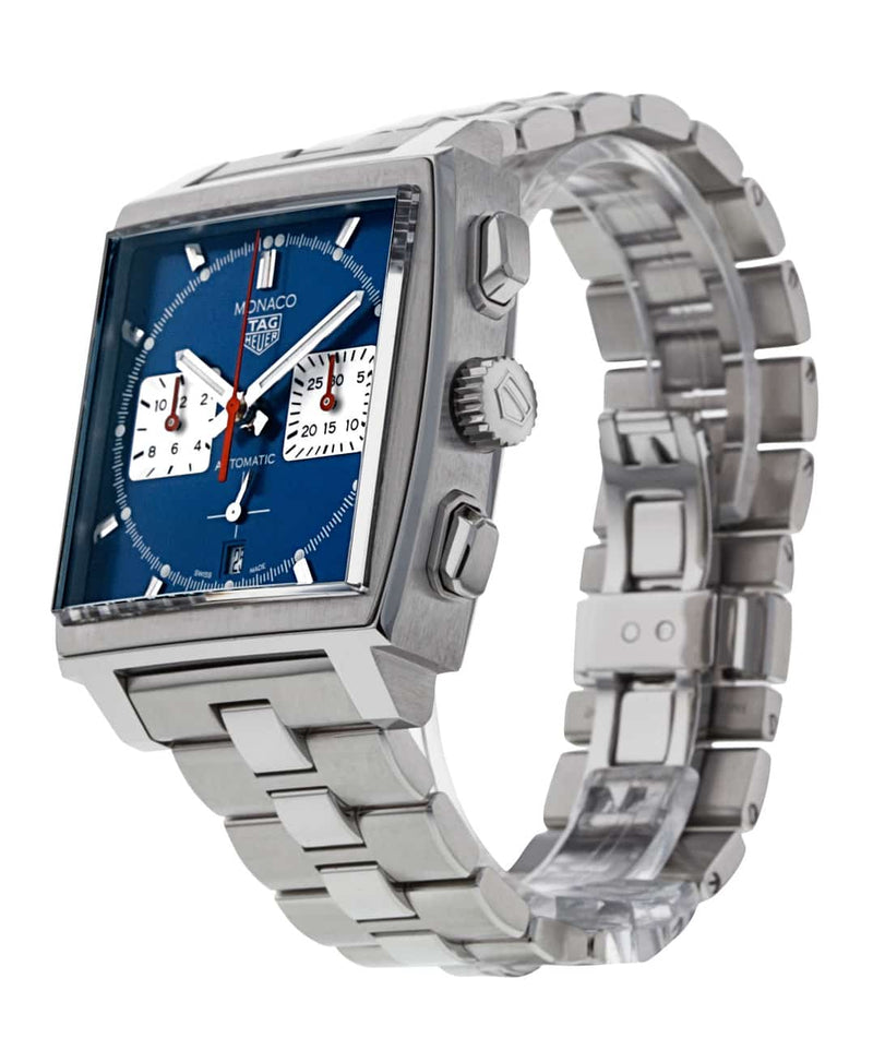 Tag Heuer Monaco Automatic Chronograph Blue Dial Silver Steel Strap Watch for Men - CBL2111.BA0644 Buy Now By Tag Heuer