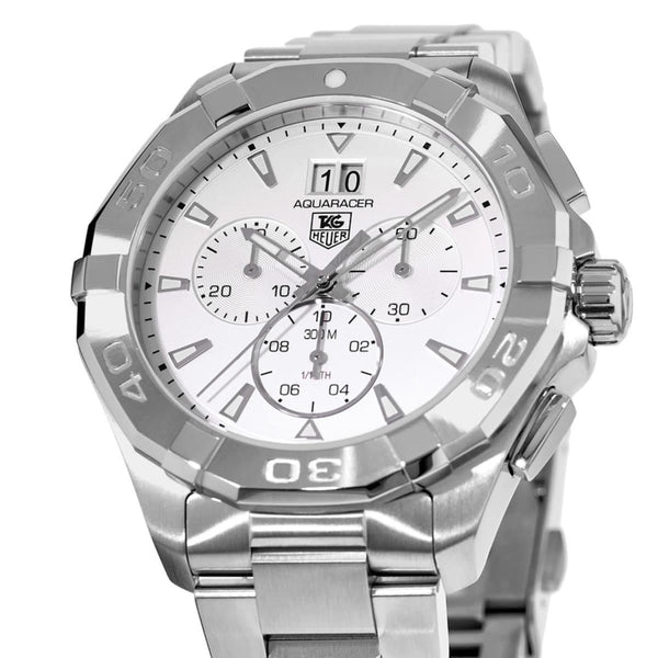 Tag Heuer Aquaracer White Dial Silver Steel Strap Watch for Men - CAY1111.BA0927 Buy Now By Tag Heuer