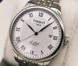 Tissot T Classic Le Locle Automatic White Dial Silver Steel Strap Watch For Men - T41.1.483.33