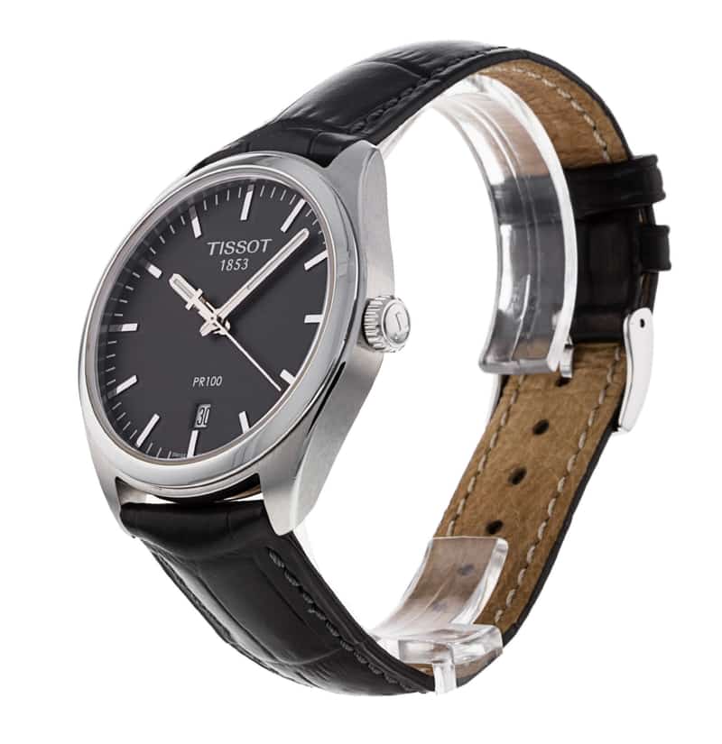 Tissot PR 100 Quartz Leather Strap Watch For Men - T101.410.16.441.00 Buy Now By Tissot