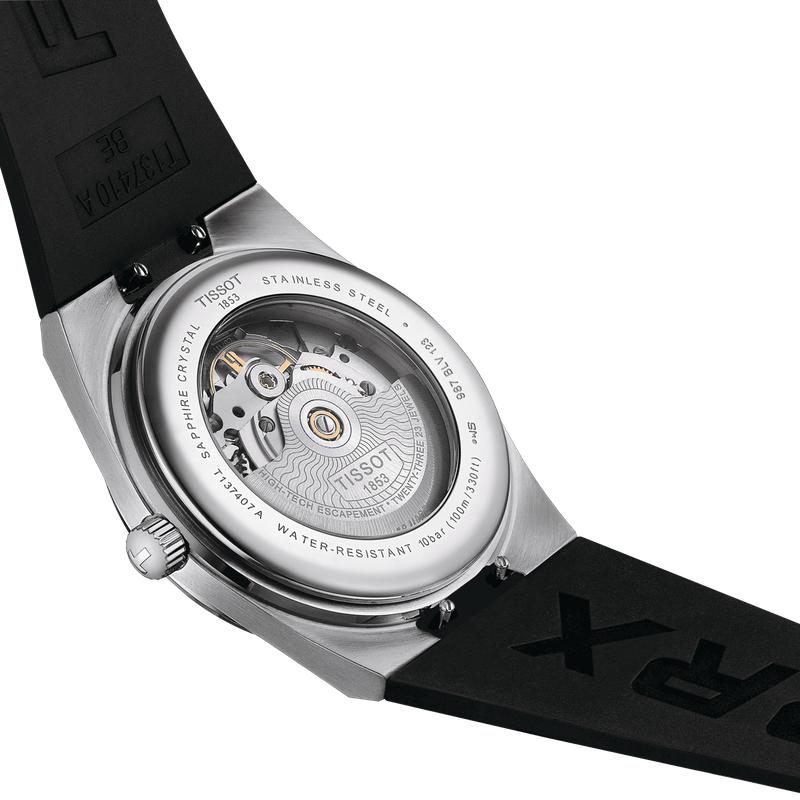 Tissot PRX Powermatic 80 Black Dial Black Rubber Strap Watch for Men - T137.407.17.051.00 Buy Now By Tissot