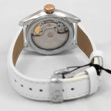 Tissot T-Classic Powermatic 80 Mother of Pearl Silver Dial White Leather Strap Watch For Women - T108.208.26.117.00 Buy Now By Tissot