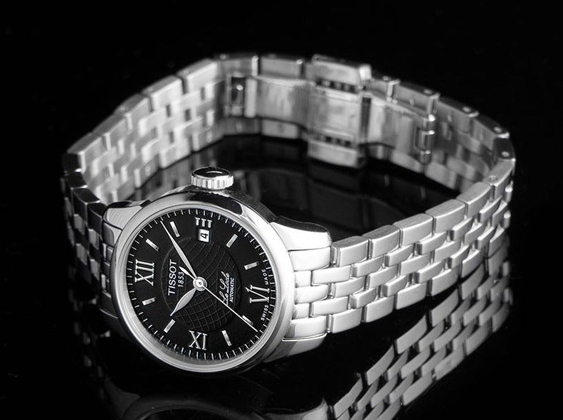 Tissot Le Locle Automatic Small Lady Black Dial Silver Steel Strap Watch For Women - T41.1.183.53 Buy Now By Tissot