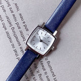 Shop Tissot Lovely Square Silver Dial Blue Leather Strap Watch For Women - T058.109.16.031.00 in USA