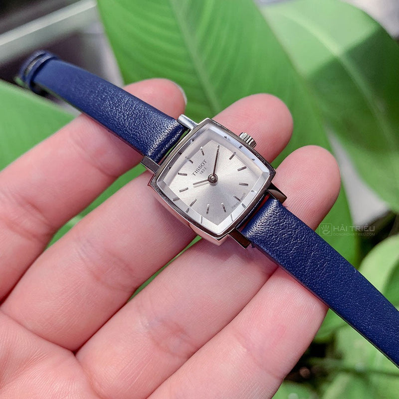 Tissot Lovely Square Silver Dial Blue Leather Strap Watch For Women - T058.109.16.031.00 Buy Now By Tissot