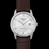 Shop Tissot Luxury Powermatic 80 Silver Dial Brown Leather Strap Watch For Men - T086.407.16.037.00 in USA