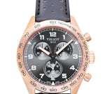 Tissot T Sport PRS 516 Chronograph Grey Dial Grey Leather Strap Watch for Men - T131.617.36.082.00 Buy Now By Tissot