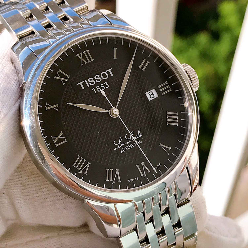 Tissot T Classic Le Locle Powermatic 80 Black Dial Silver Steel Strap Watch For Women - T41.1.483.53 Buy Now By Tissot