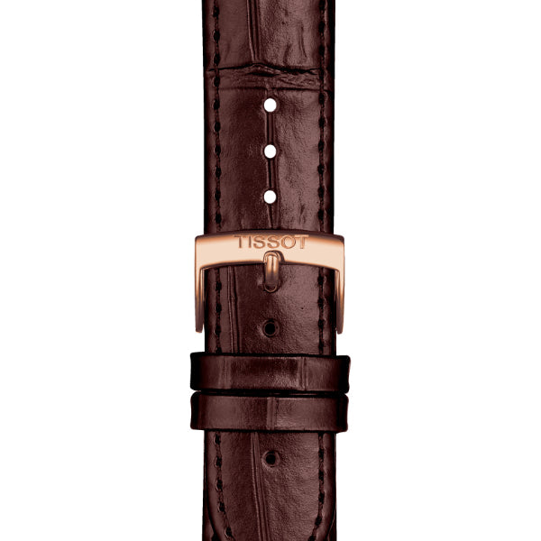 Tissot Carson Premium Chronograph White Dial Brown Leather Strap Watch For Men - T122.417.36.011.00 Buy Now By Tissot