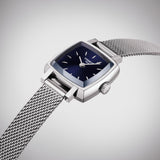 Shop Tissot Lovely Square Blue Dial Silver Mesh Bracelet Watch For Women - T058.109.11.041.00 in USA