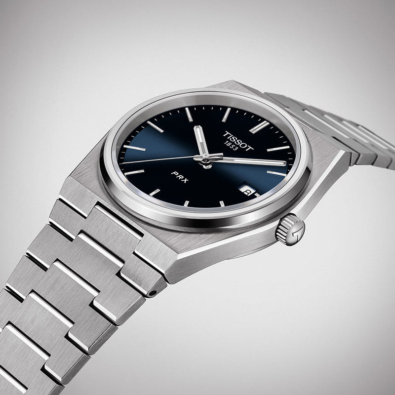 Tissot T Classic PRX Blue Dial Silver Steel Strap Watch For Men - T137.410.11.041.00 Buy Now By Tissot