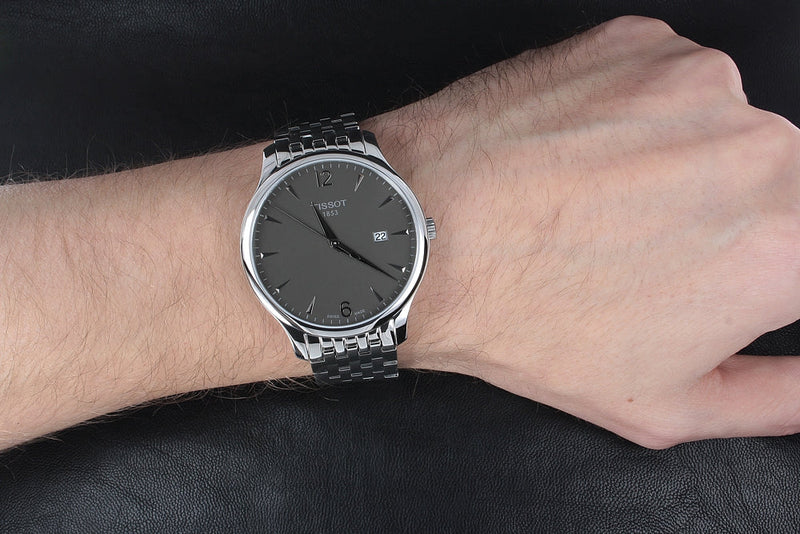 Tissot T Classic Tradition Grey Dial Silver Steel Strap Watch For Men - T063.610.11.067.00 Buy Now By Tissot