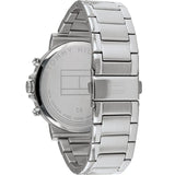 Tommy Hilfiger Hudson Chronograph White Dial Silver Steel Strap Watch For Men - 1791227