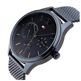 Shop Tommy Hilfiger Damon Quartz Blue Dial Blue Mesh Bracelet Watch for Men - 1791421 in USA