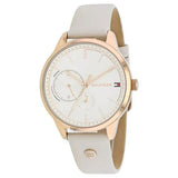 Shop Tommy Hilfiger Brooke Quartz White Dial Cream Leather Strap Watch for Women - 1782022 in USA