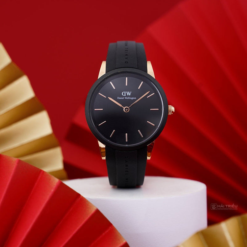 Daniel Wellington Iconic Motion Black Dial Black Rubber Strap Watch For Men - DW00100425 Buy Now By Daniel Wellington