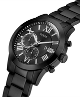 Guess Atlas Chronograph Black Dial Black Steel Strap Watch For Men - W0668G5 Buy Now By Guess
