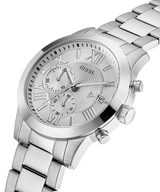 Guess Atlas Chronograph Silver Dial Silver Steel Strap Watch For Men - W0668G7 Buy Now By Guess