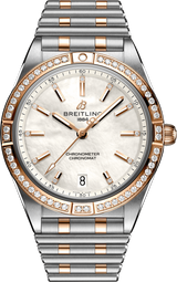 Breitling Chronomat Automatic 36 Diamonds Mother of Pearl Dial Two Tone Steel Strap Watch for Women - U10380591A2U1