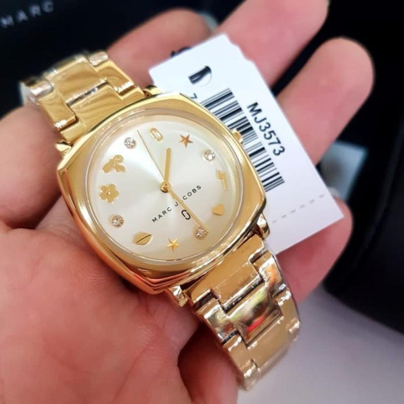 Marc Jacobs Mandy White Dial Gold Steel Strap Watch for Women - MJ3573 Buy Now By Marc Jacobs