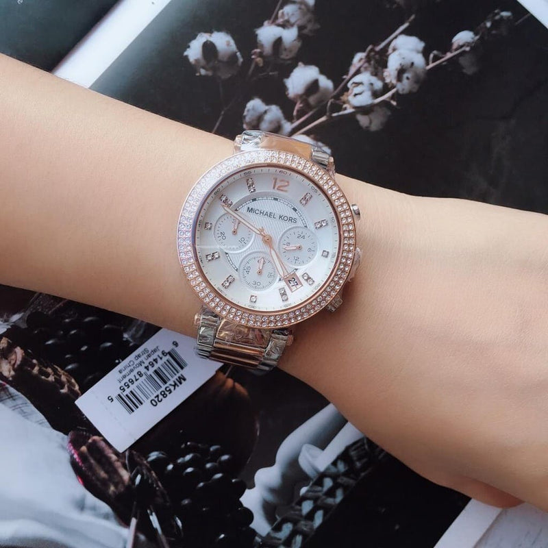 Michael Kors Tibby Multifunction White Dial Two Tone Steel Strap Watch For Women - MK6825 Buy Now By Michael Kors