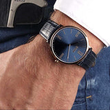 Hugo Boss Jackson Blue Dial Black Leather Strap Watch for Men - 1513371 Buy Now By Hugo Boss