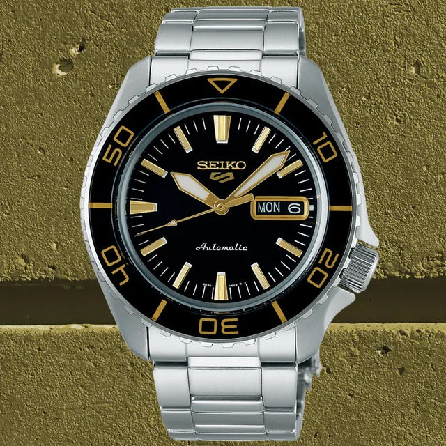 Seiko 5 Sport Automatic SKX Series Black Dial Silver Steel Strap Watch for Men - SRPK99K1 Buy Now By Seiko