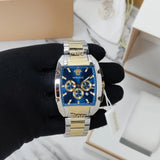 Versace Dominus Chronograph Blue Dial Two Tone Steel Strap Watch For Men - VE6H00723 Buy Now By Versace