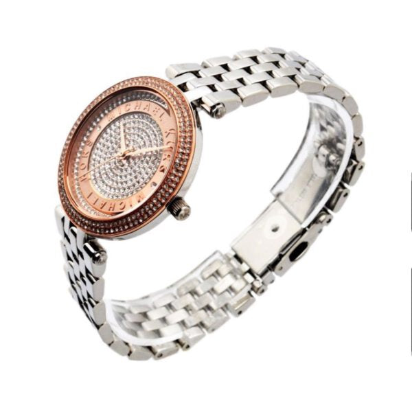 Michael Kors Darci Rose Gold Dial Silver Steel Strap Watch for Women - MK3446 Buy Now By Michael Kors
