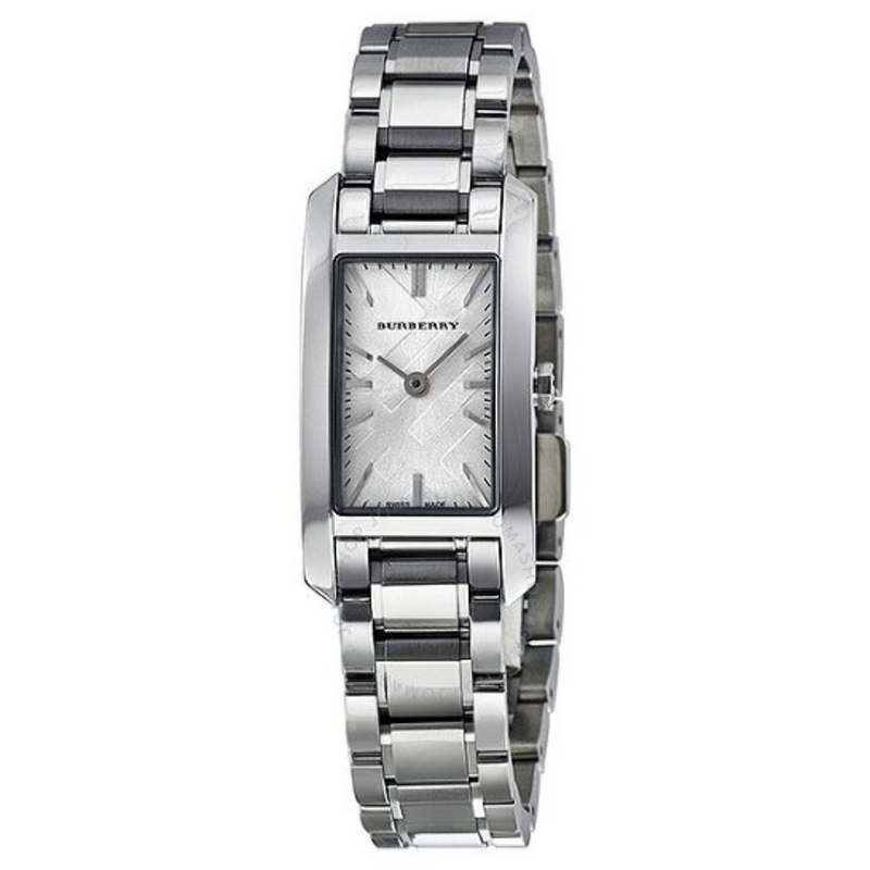 Shop Burberry Heritage Silver Dial Silver Steel Strap Watch For Women - BU9500 in USA