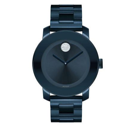 Shop Movado Bold Blue Dial Blue Steel Strap Watch For Women - 3600388 in USA