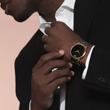 Movado Museum Black Dial Black Leather Strap Watch For Men - 606876 Buy Now By Movado