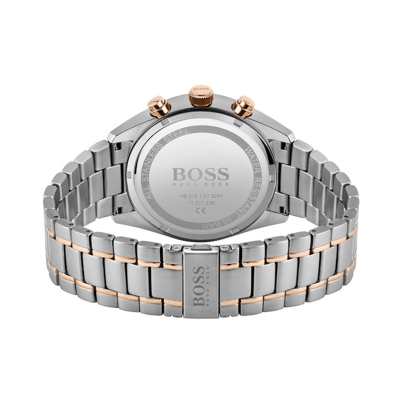 Hugo Boss Champion Chronograph Black Dial Two Tone Steel Strap Watch for Men - 1513819 Buy Now By Hugo Boss