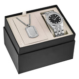 Bulova Crystal Collection Black Dial Silver Steel Strap Watch for Men - 96K102 Buy Now By Bulova