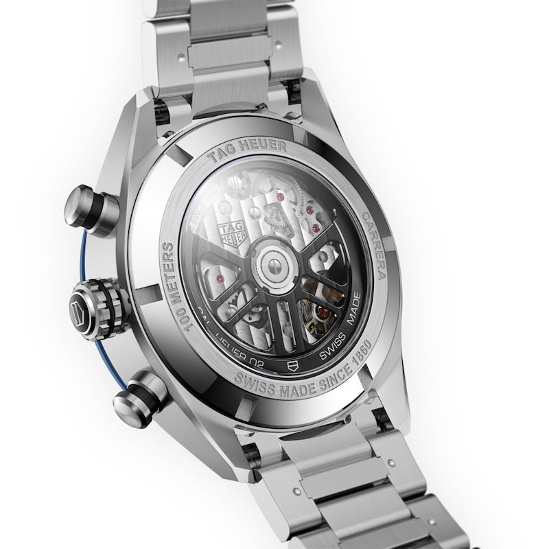 Tag Heuer Carrera Chronograph Blue Dial Silver Steel Strap Watch for Men - CBN2A1A.BA0643 Buy Now By Tag Heuer